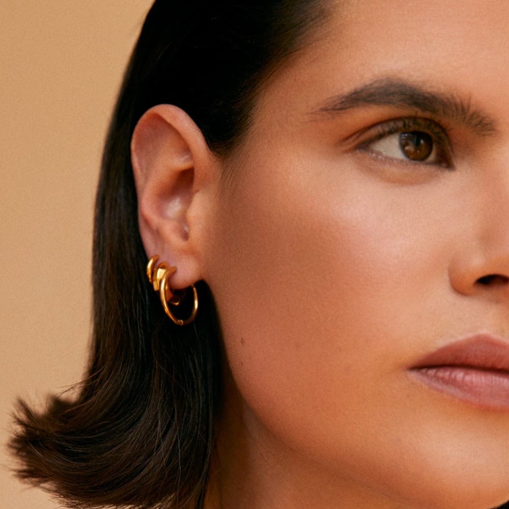 Hoop Earrings LUXE Mid-Size Hoop Earrings - Gold Orelia Jewellery