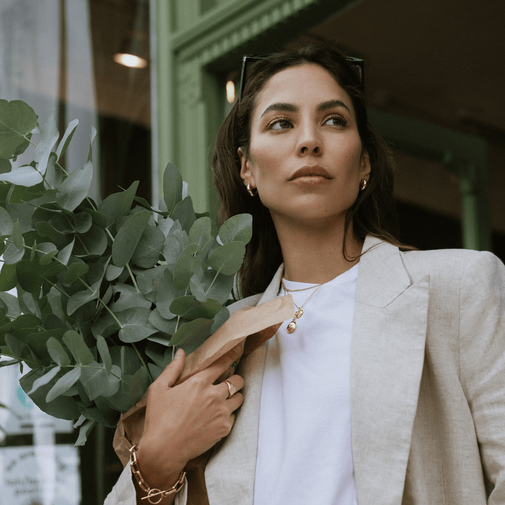 Hoop Earrings LUXE Tapered Dome Hoop Earrings - Gold Orelia Jewellery