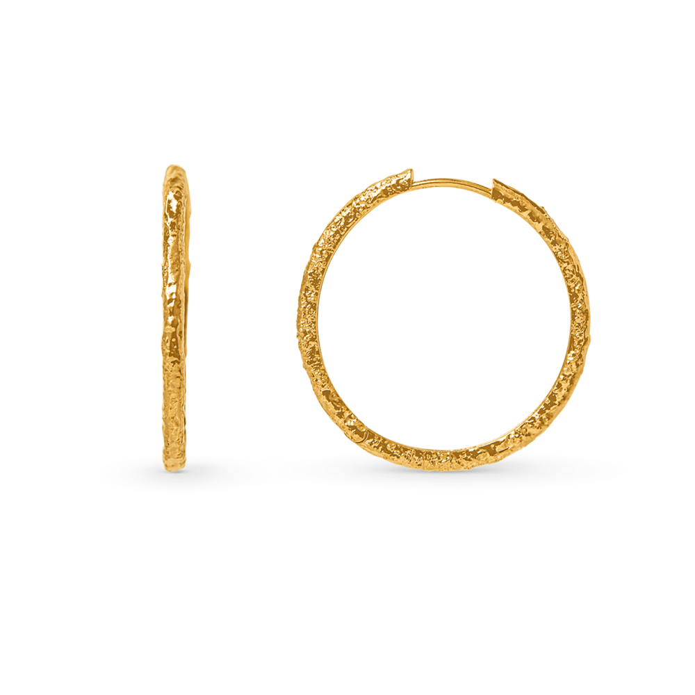 Hoop Earrings Molten Mid-Sized Hoop Earrings Orelia Jewellery