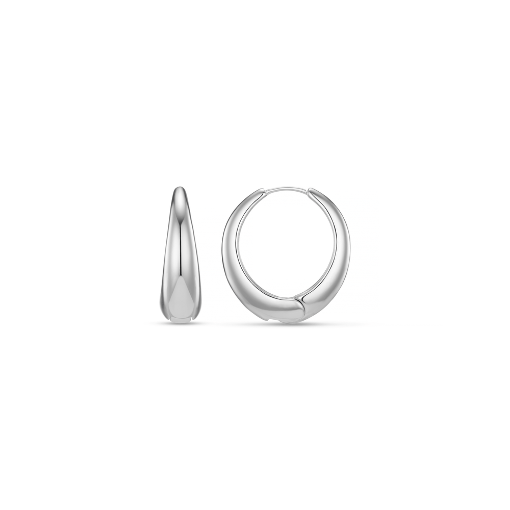 Hoop Earrings Tapered Hoop Earrings - Silver Orelia Jewellery