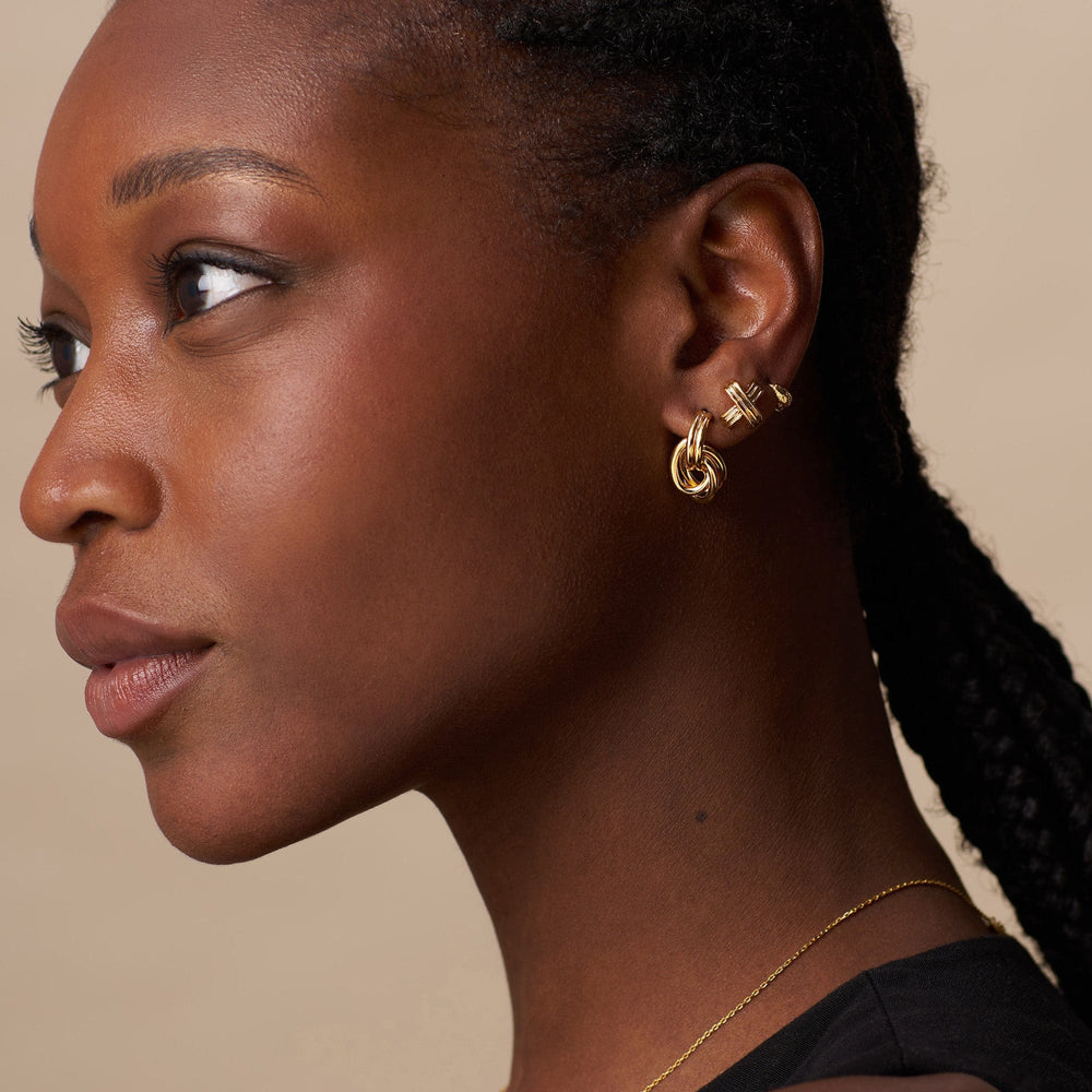 Hoop Earrings Textured Tiny Tapered Hoop Earrings Orelia Jewellery