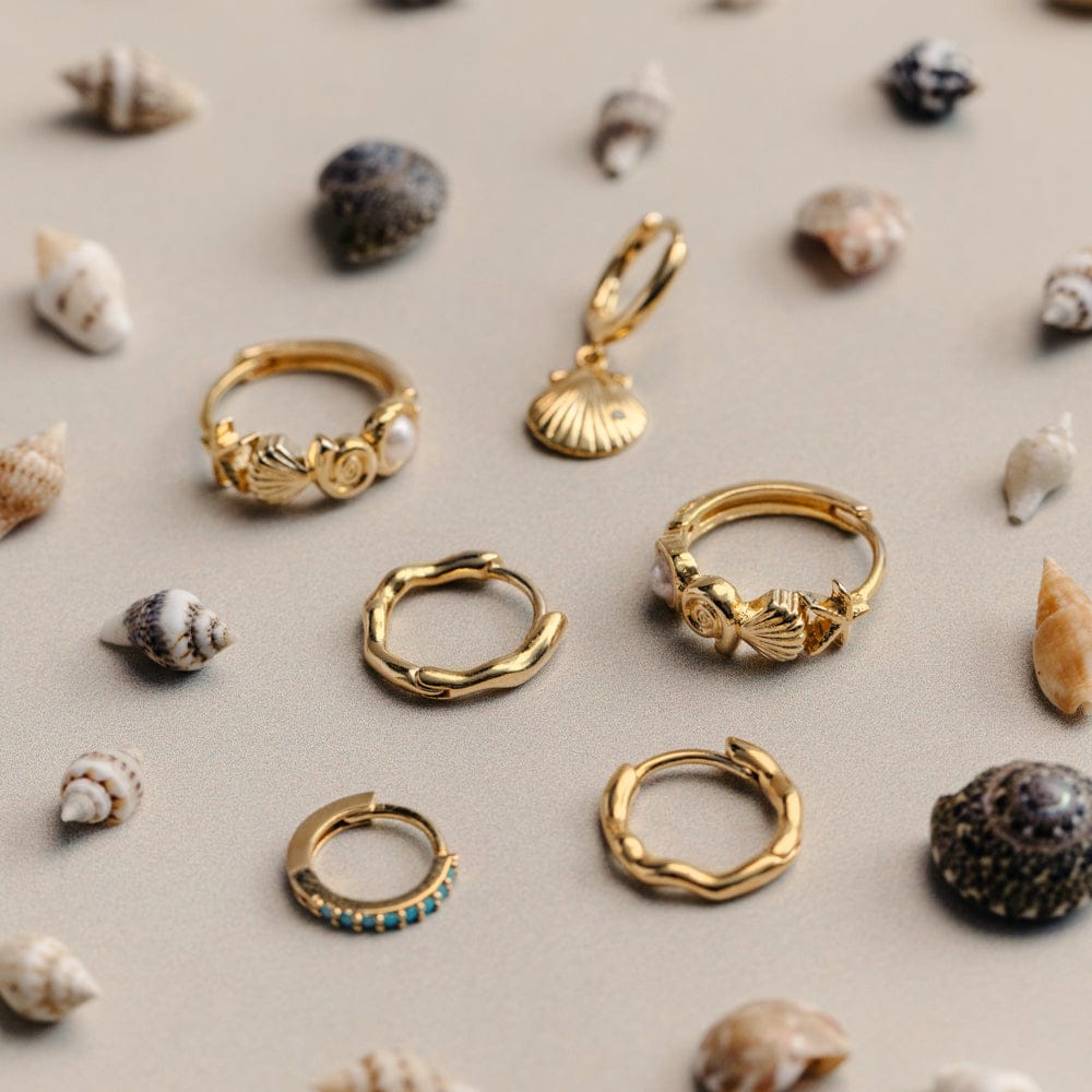 Hoop Piercing Default Fine Turquoise Clicker Hoop Earring 8mm Orelia Jewellery