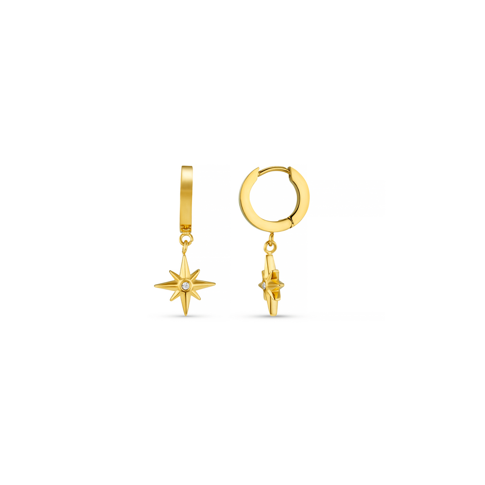 Huggie Hoop LUXE Crystal Starburst Huggie Hoop Earrings Orelia Jewellery