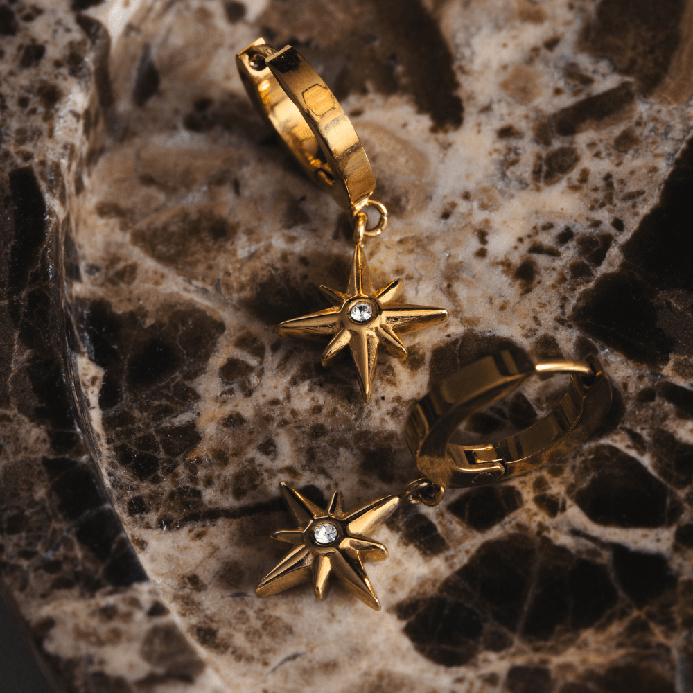 Huggie Hoop LUXE Crystal Starburst Huggie Hoop Earrings Orelia Jewellery