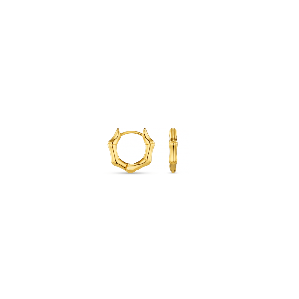 Huggie Hoop LUXE Polished Bamboo Huggie Hoop Earrings Orelia Jewellery