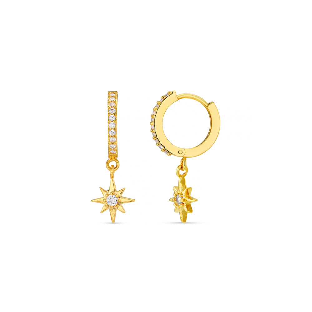 Huggie Hoop ONE Pavé Starburst Huggie Hoop Earrings Orelia Jewellery