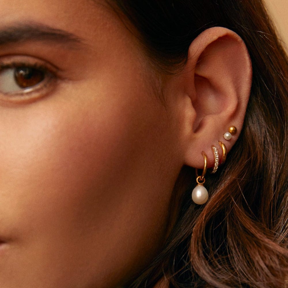 Huggie Hoops LUXE Pavé Huggie Hoop Earrings - Gold Orelia Jewellery