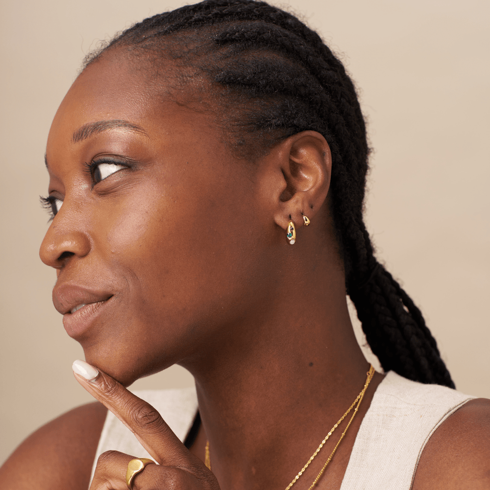 Huggie Hoops LUXE Tiny Tapered Hoop Earrings Orelia Jewellery