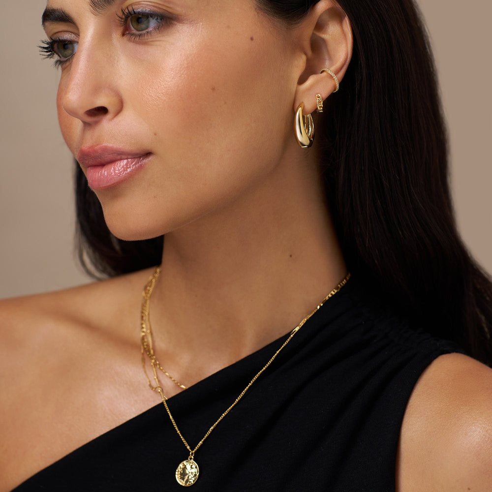 Huggie Hoops Mini Chain Huggie Hoop Earrings - Gold Orelia Jewellery