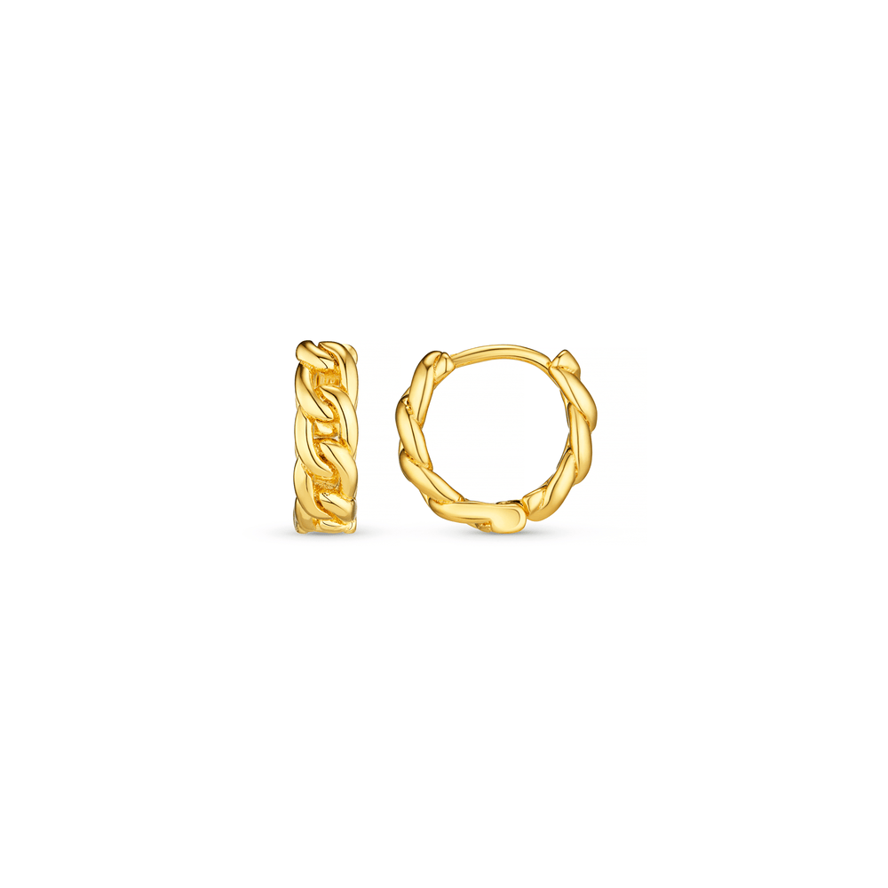 Huggie Hoops Mini Chain Huggie Hoop Earrings - Gold Orelia Jewellery