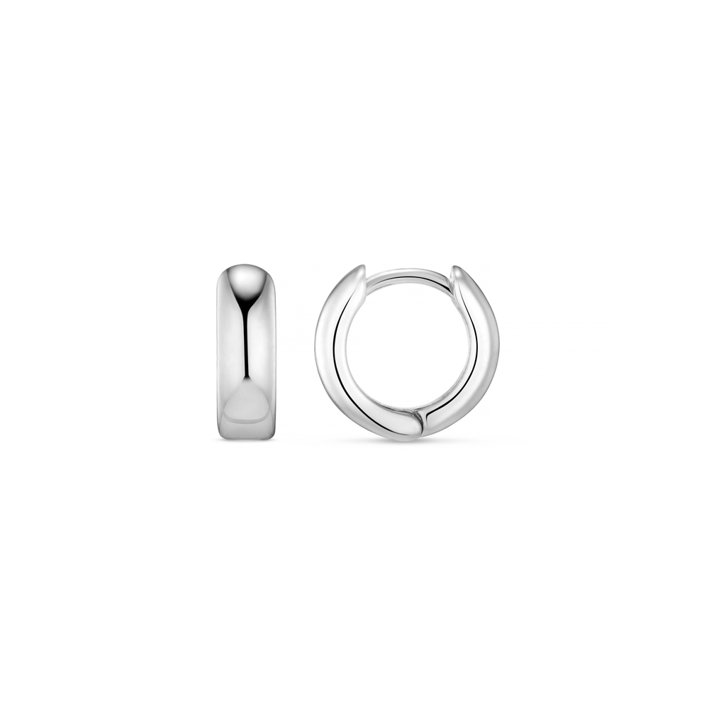 Huggie Hoops Mini Domed Clean Huggie Hoop Earrings - Silver Orelia Jewellery