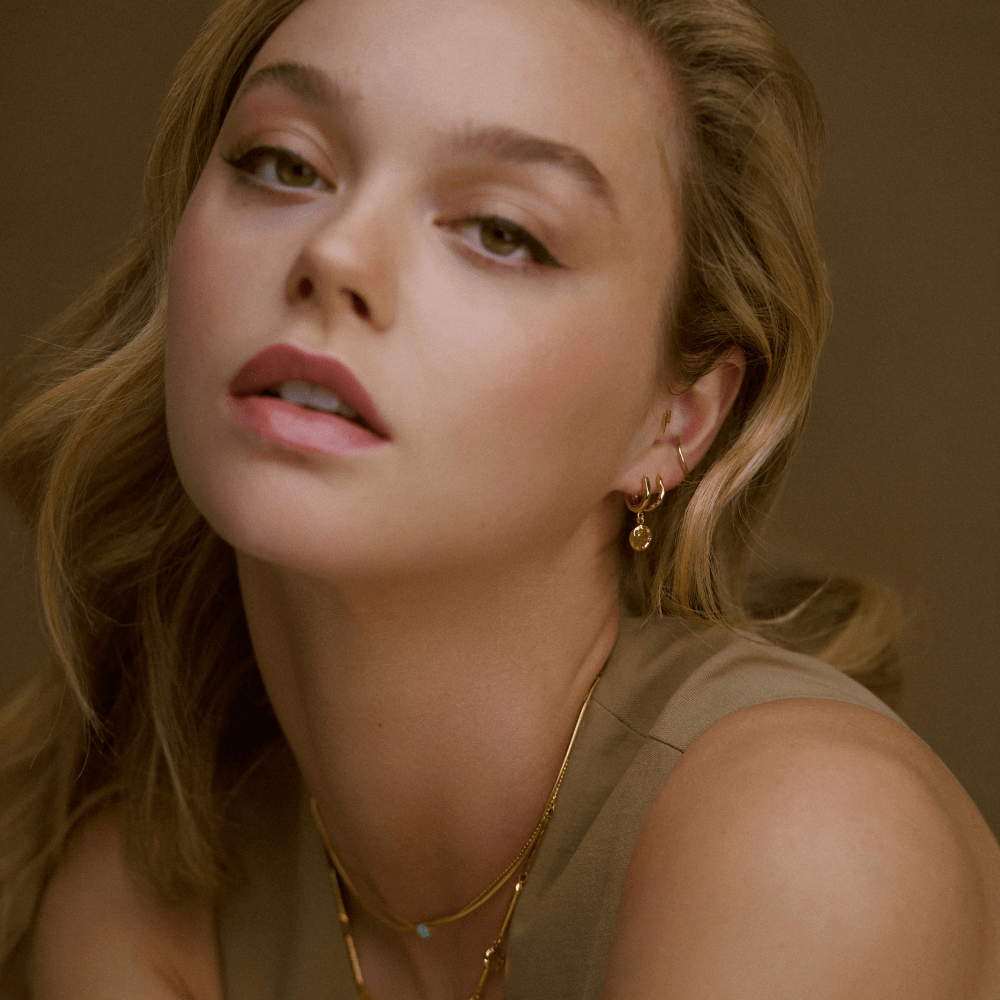 Huggie Hoops Molten Coin Huggie Hoop Earrings Orelia Jewellery