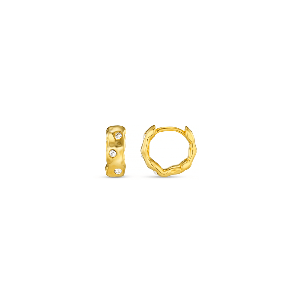 Huggie Hoops Molten Huggie Hoop Earrings Made With Swarovski® Crystals Orelia Jewellery