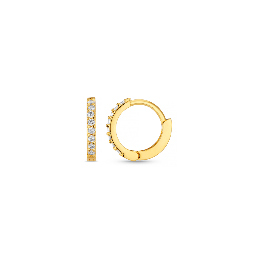 Huggie Hoops Pavé Huggie Hoop Earrings - Gold Orelia Jewellery