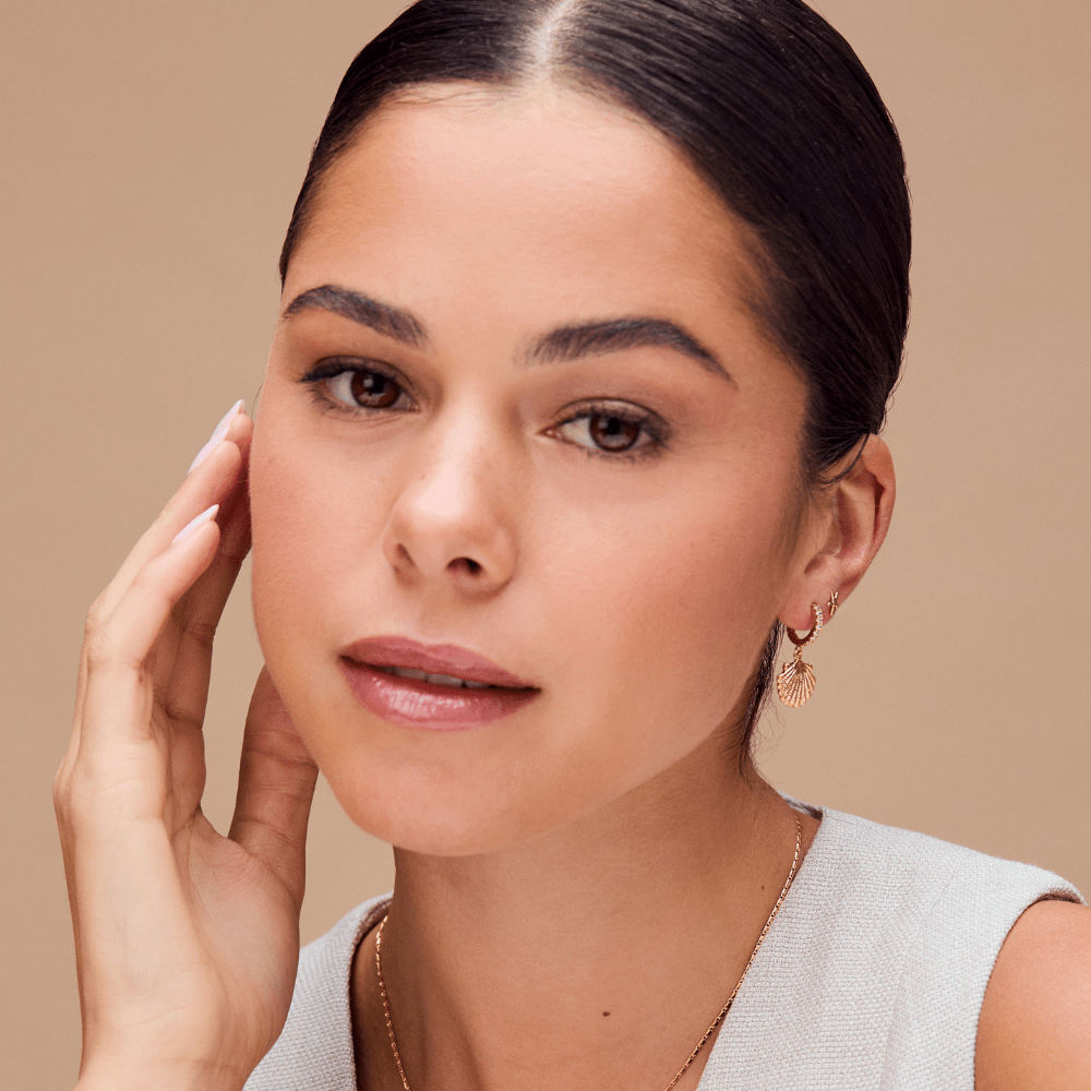 Huggie Hoops Shell Pavé Huggie Hoop Earrings Orelia Jewellery