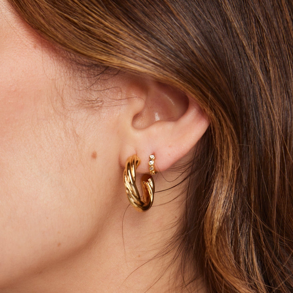 Huggie Hoops Tiny Pave Micro Hoop Earrings Orelia Jewellery