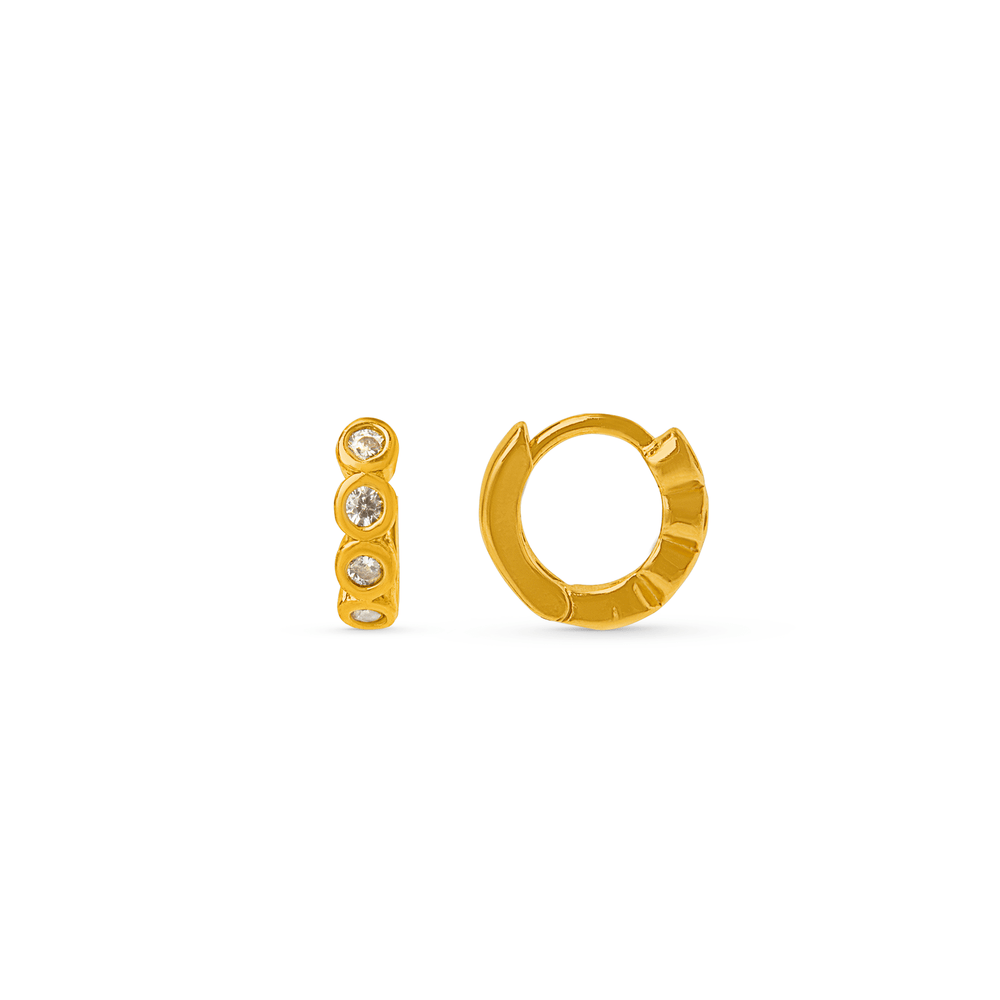 Huggie Hoops Tiny Pave Micro Hoop Earrings Orelia Jewellery