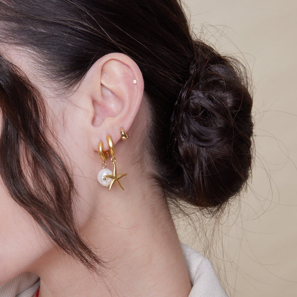 Huggie Hoops Tiny Tapered Micro Hoop Earrings - Gold Orelia Jewellery