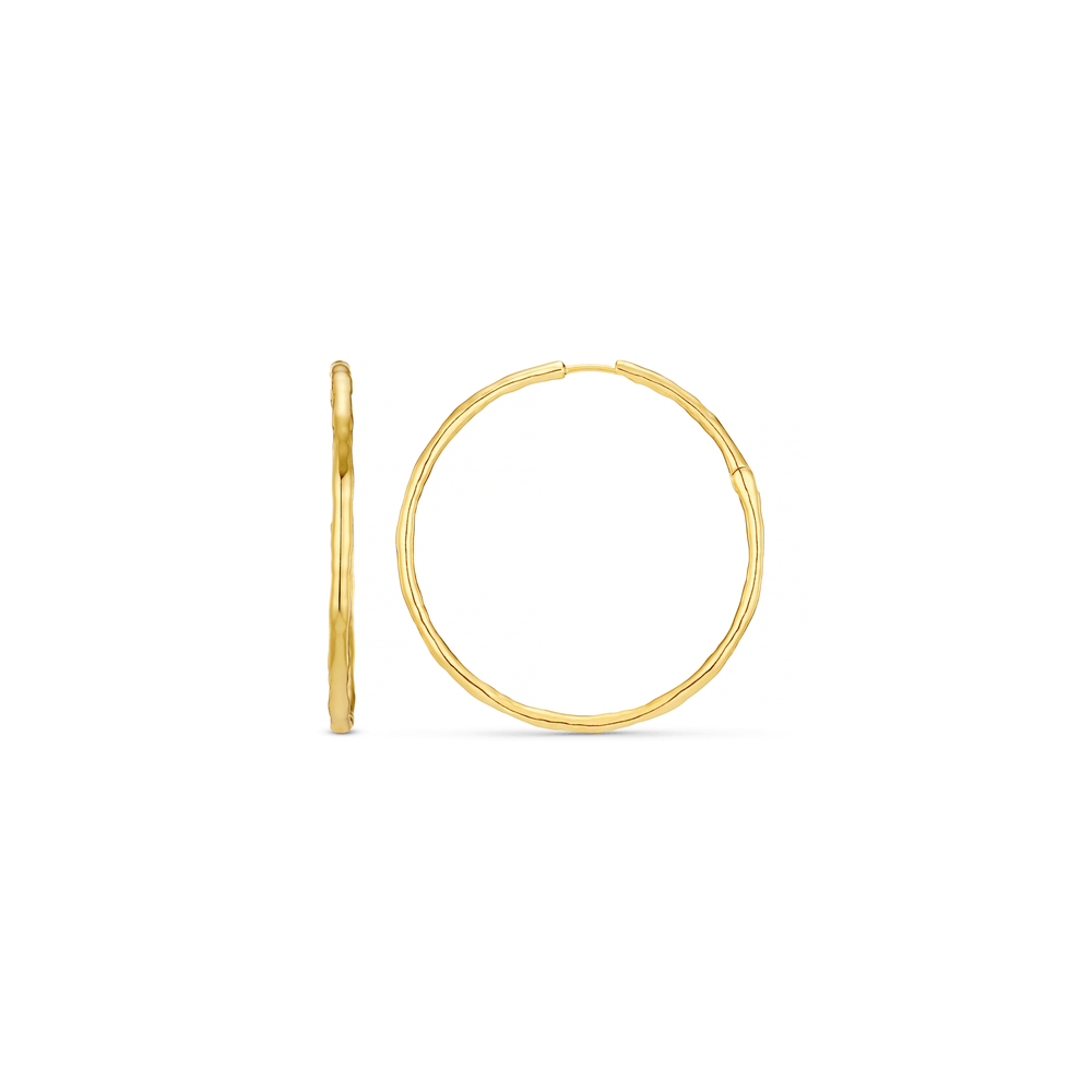 Large Hoop Polished Molten Large Hoop Earrings Orelia Jewellery