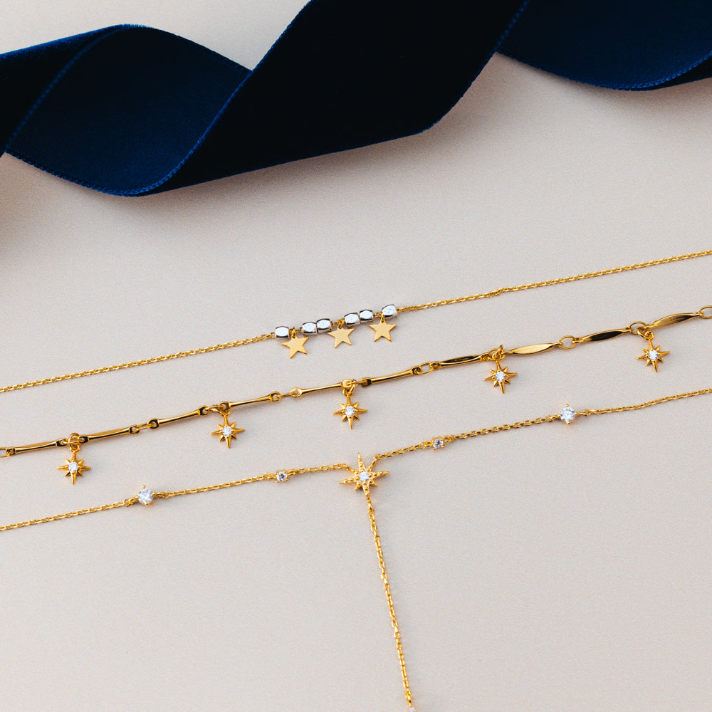 Lariat Necklace ONE Crystal & Starburst Fine Lariat Necklace Orelia Jewellery