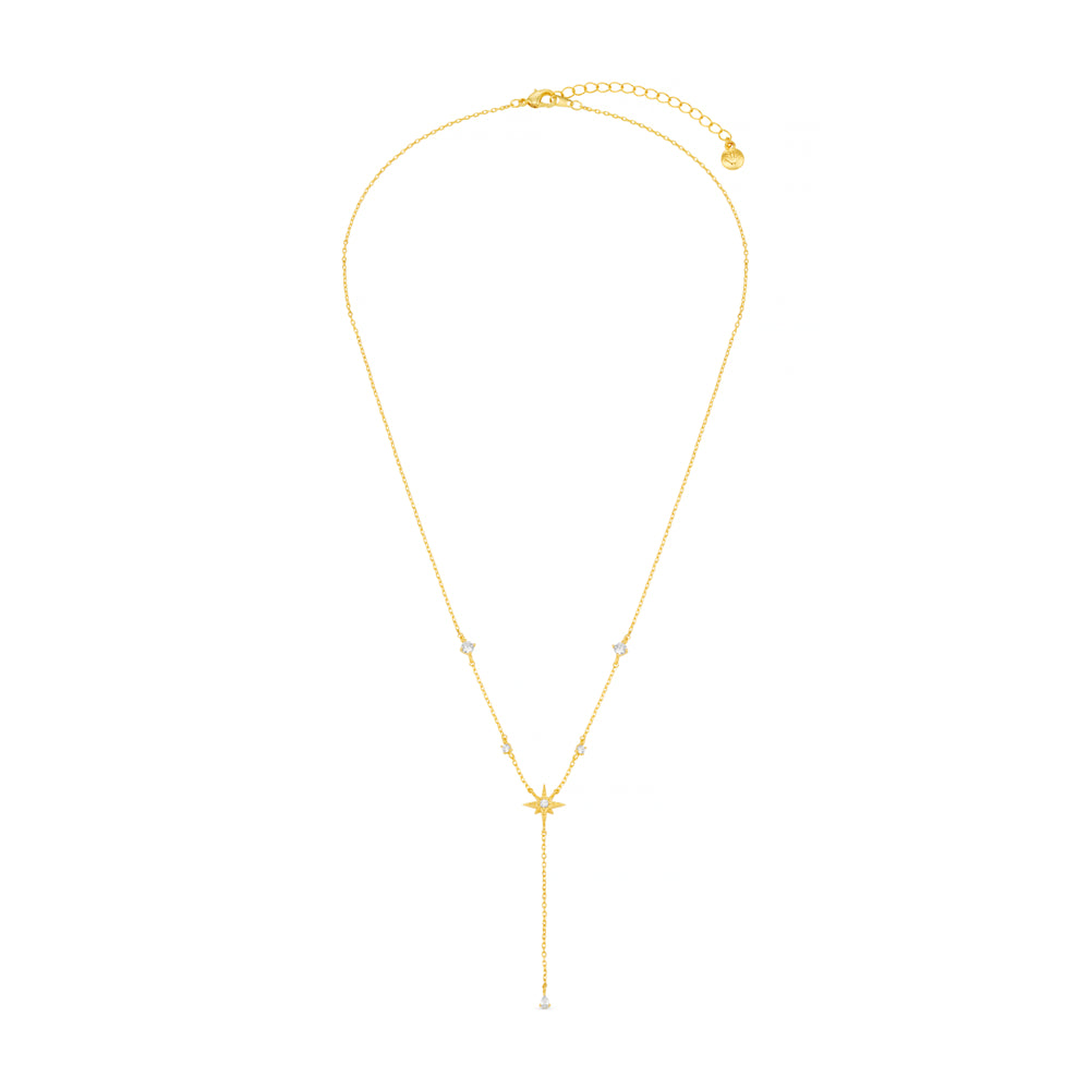 Lariat Necklace ONE Crystal & Starburst Fine Lariat Necklace Orelia Jewellery