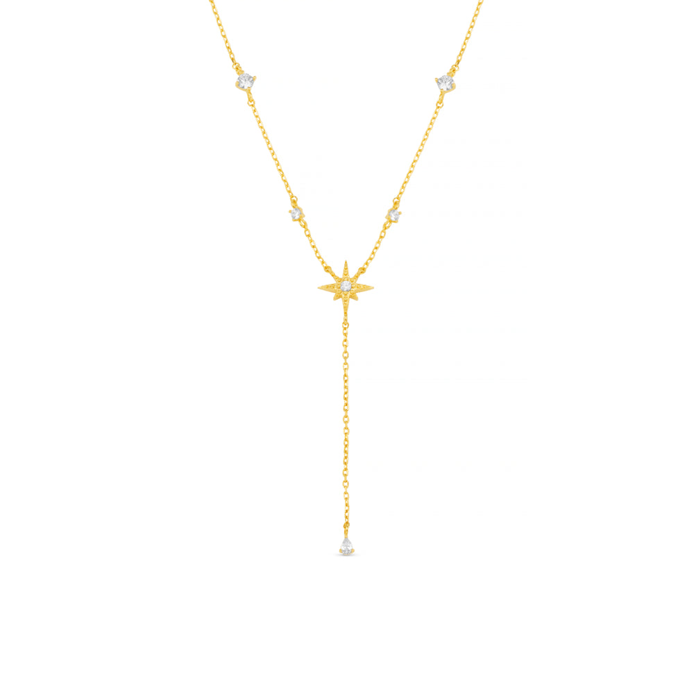 Lariat Necklace ONE Crystal & Starburst Fine Lariat Necklace Orelia Jewellery