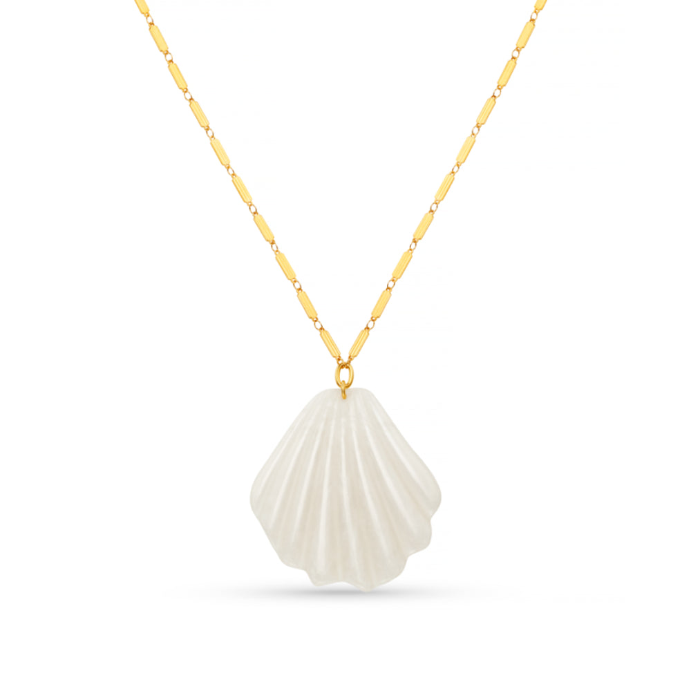 Long Necklace Default Statement Resin Shell Long Necklace Orelia Jewellery