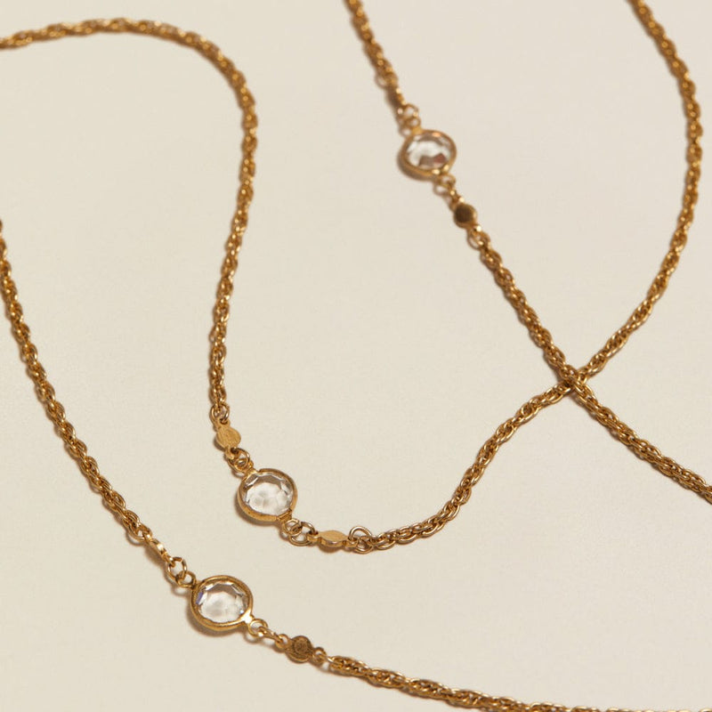 Long Necklace Default Vintage Crystal Wraparound Chain Necklace Orelia Jewellery