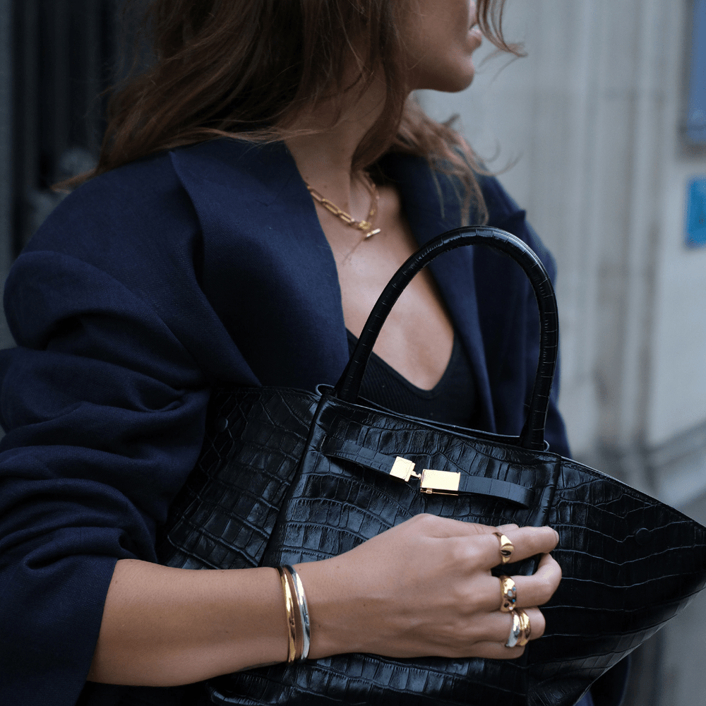 LUXE Domed Bangle - Silver Orelia Jewellery