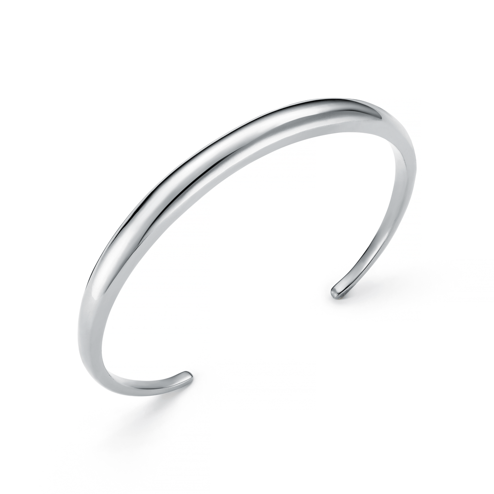 LUXE Domed Bangle - Silver Orelia Jewellery