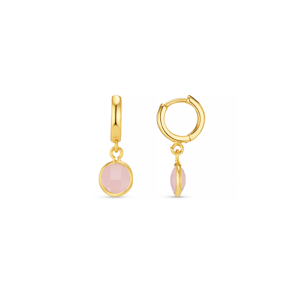 Micro Hoop Mini Micro Rose Water Opal Drop Earrings Orelia Jewellery
