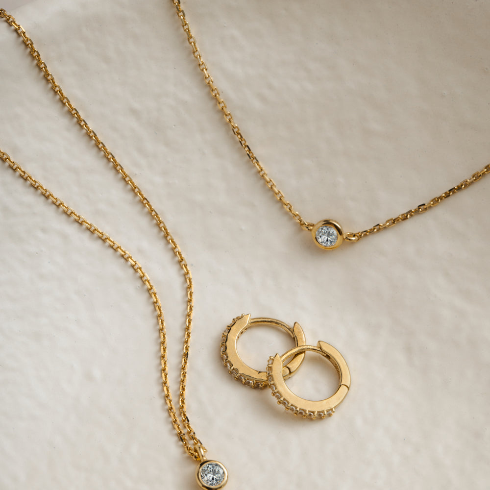 Micro Hoop ONE LUXE Pavé Micro Hoop Earrings Orelia Jewellery