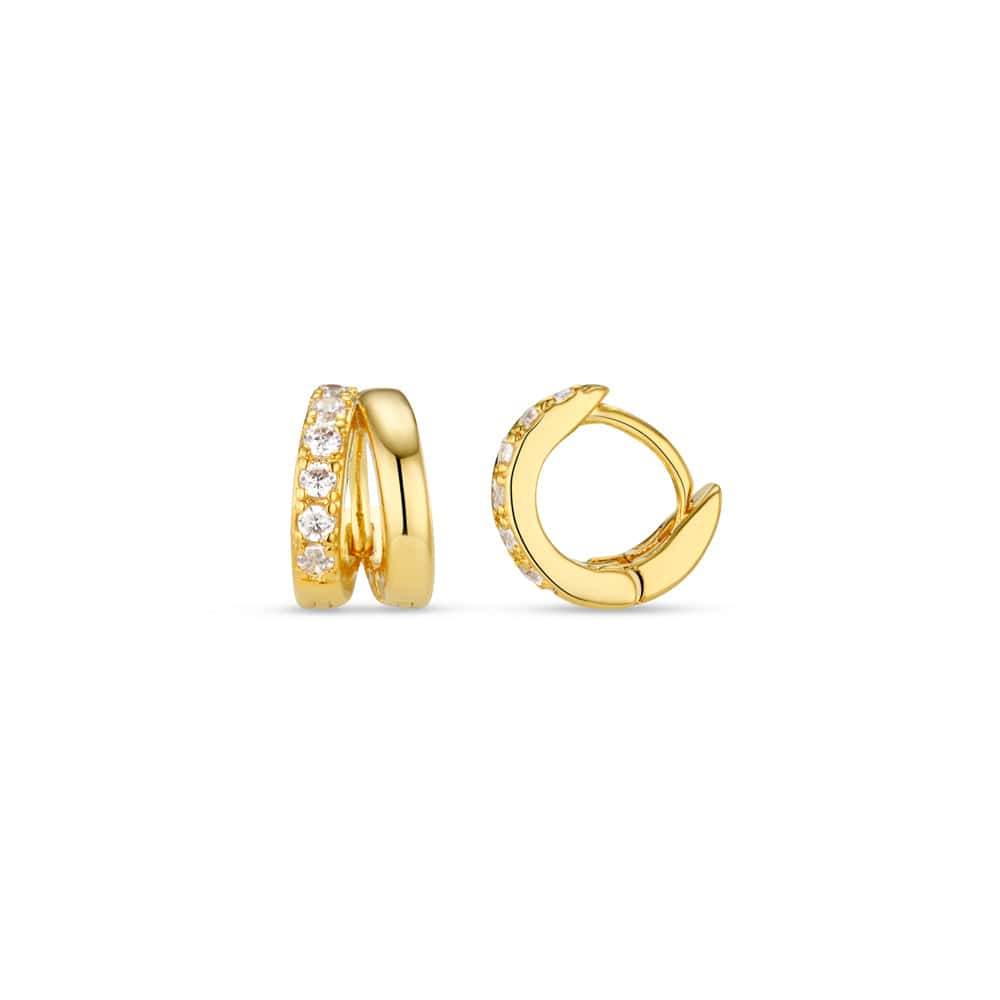 Micro Hoop ONE Mini Pavé Illusion Micro Huggie Hoop Earrings Orelia Jewellery