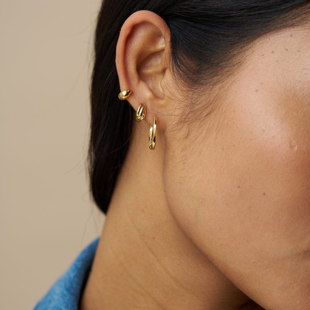 Micro Hoop ONE Mini Twist Micro Huggie Hoop Earrings Orelia Jewellery