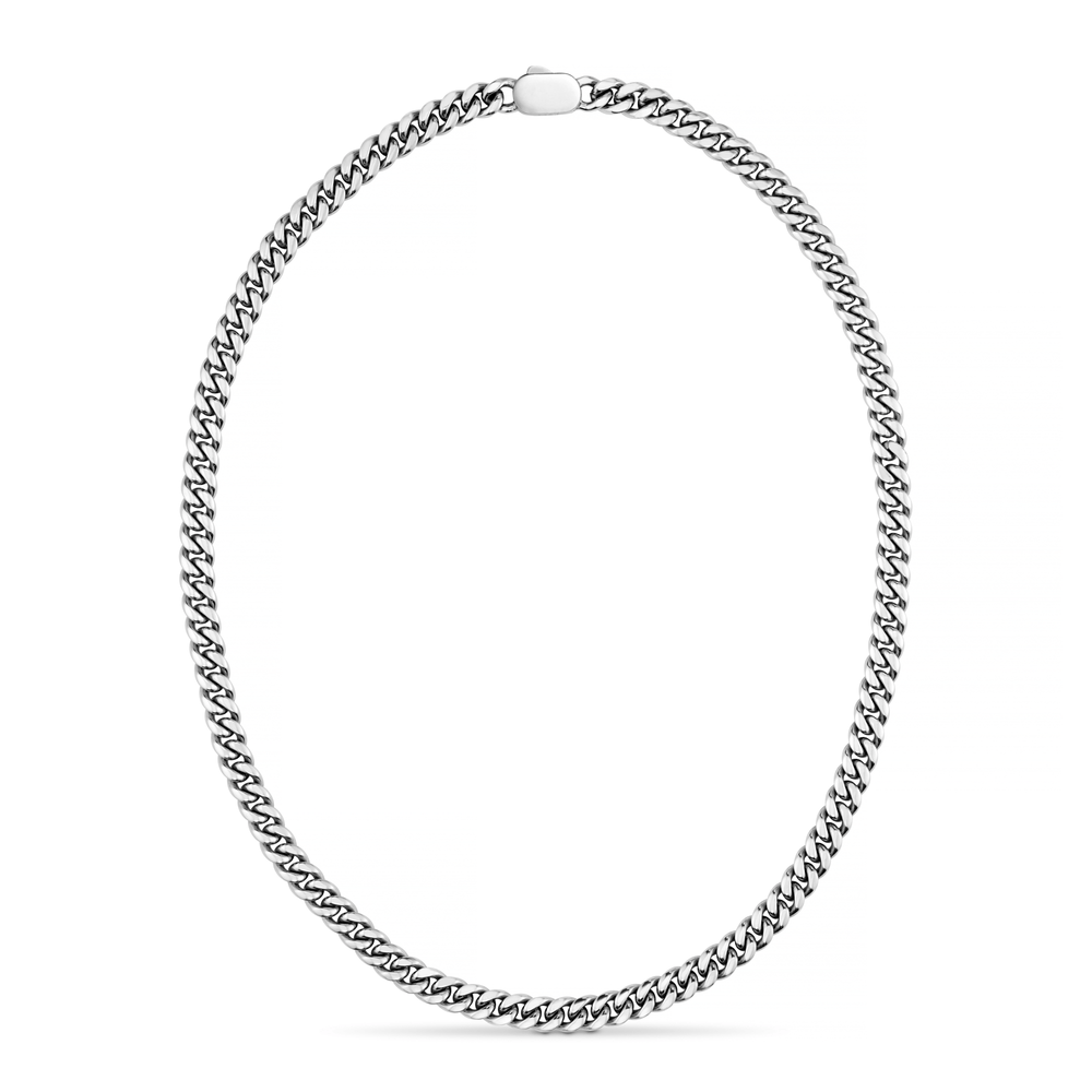 Mid Length Necklaces Chunky Flat Curb & Solid Clasp Necklace Orelia Jewellery