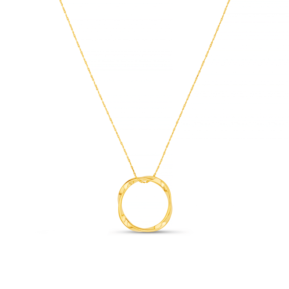Mid Length Necklaces Open Circle Mid Length Necklace - Gold Orelia Jewellery
