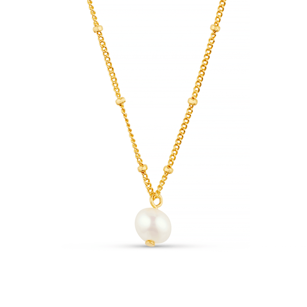Mid Length Necklaces Pearl Satellite Necklace - Gold Orelia Jewellery