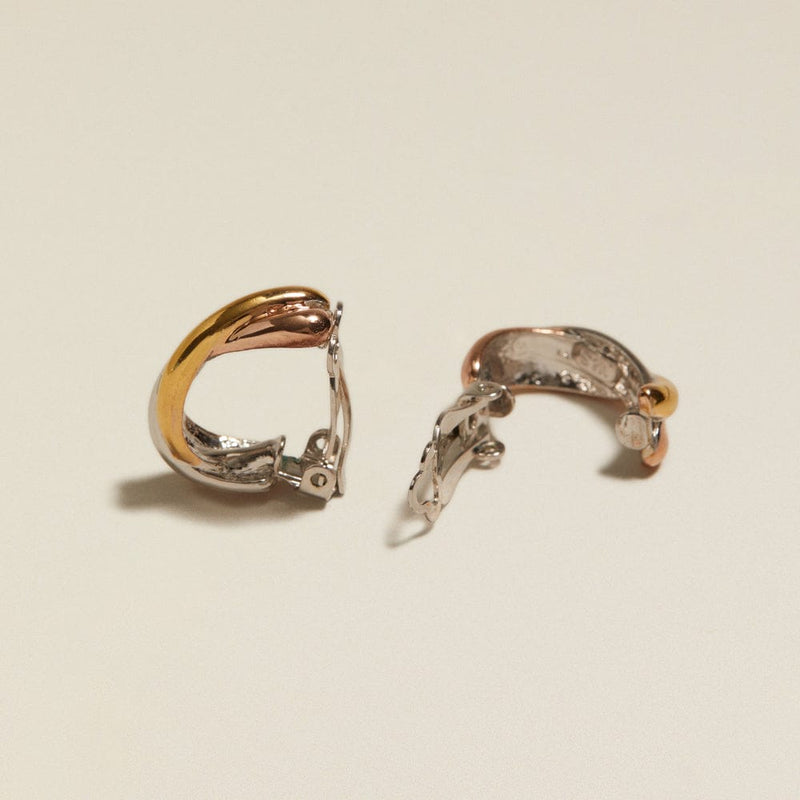 Mid-Size Hoop ONE Vintage Crossover Clip-On Hoop Earrings Orelia Jewellery