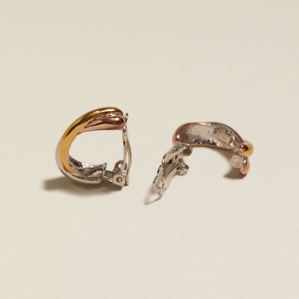 Mid-Size Hoop ONE Vintage Crossover Clip-On Hoop Earrings Orelia Jewellery