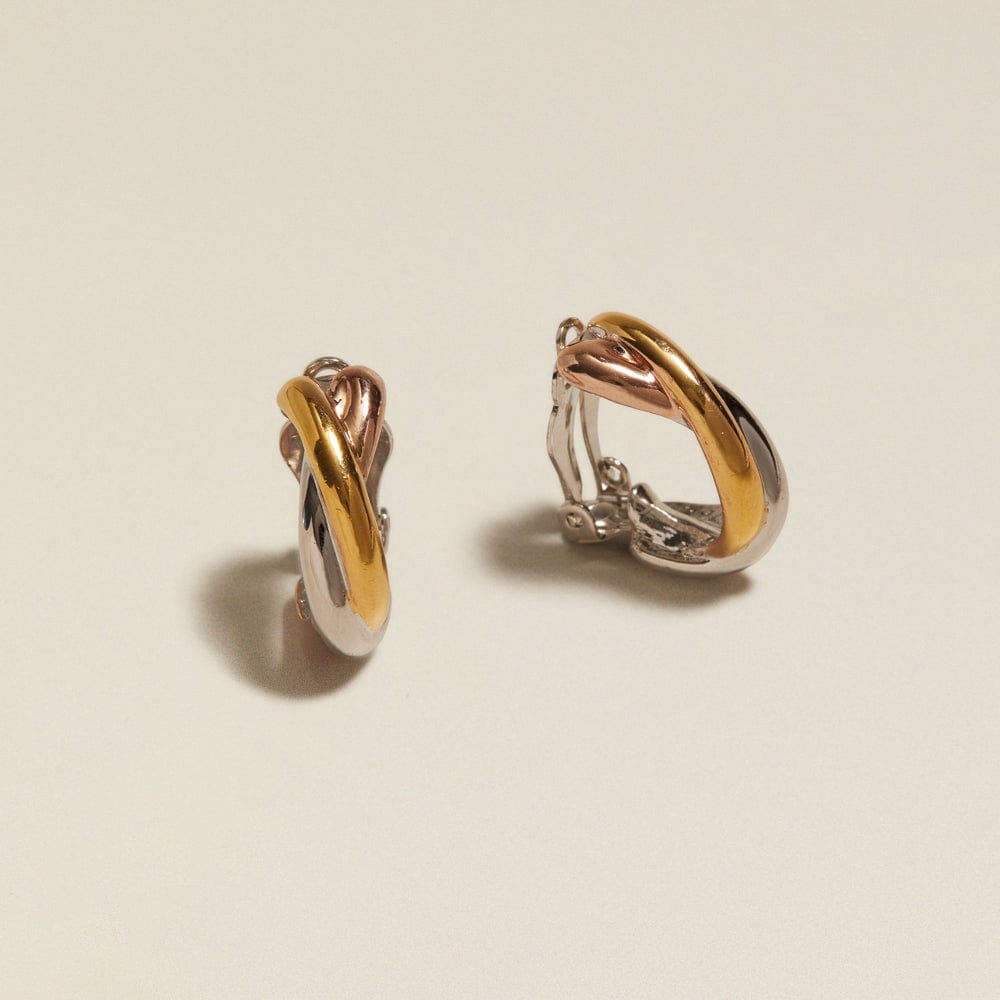 Mid-Size Hoop ONE Vintage Crossover Clip-On Hoop Earrings Orelia Jewellery