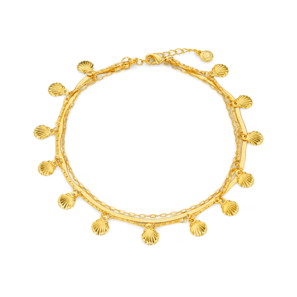 Multi Row Anklet Default Shell Fringe Multi-Row Anklet Orelia Jewellery