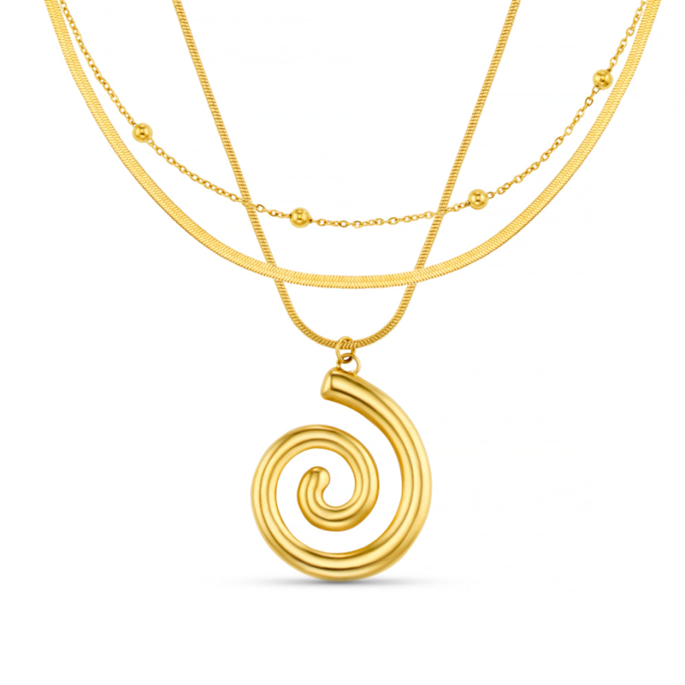 Multi Row Neckwear Default LUXE Spiral Multi-Row Necklace Orelia Jewellery
