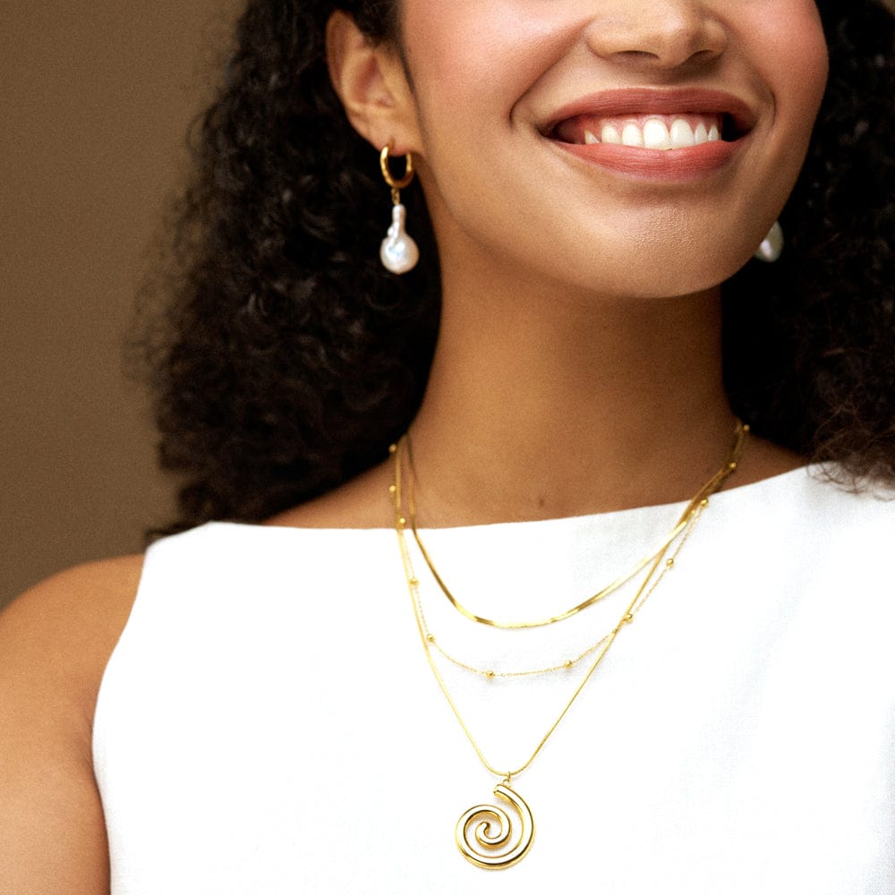Multi Row Neckwear Default LUXE Spiral Multi-Row Necklace Orelia Jewellery