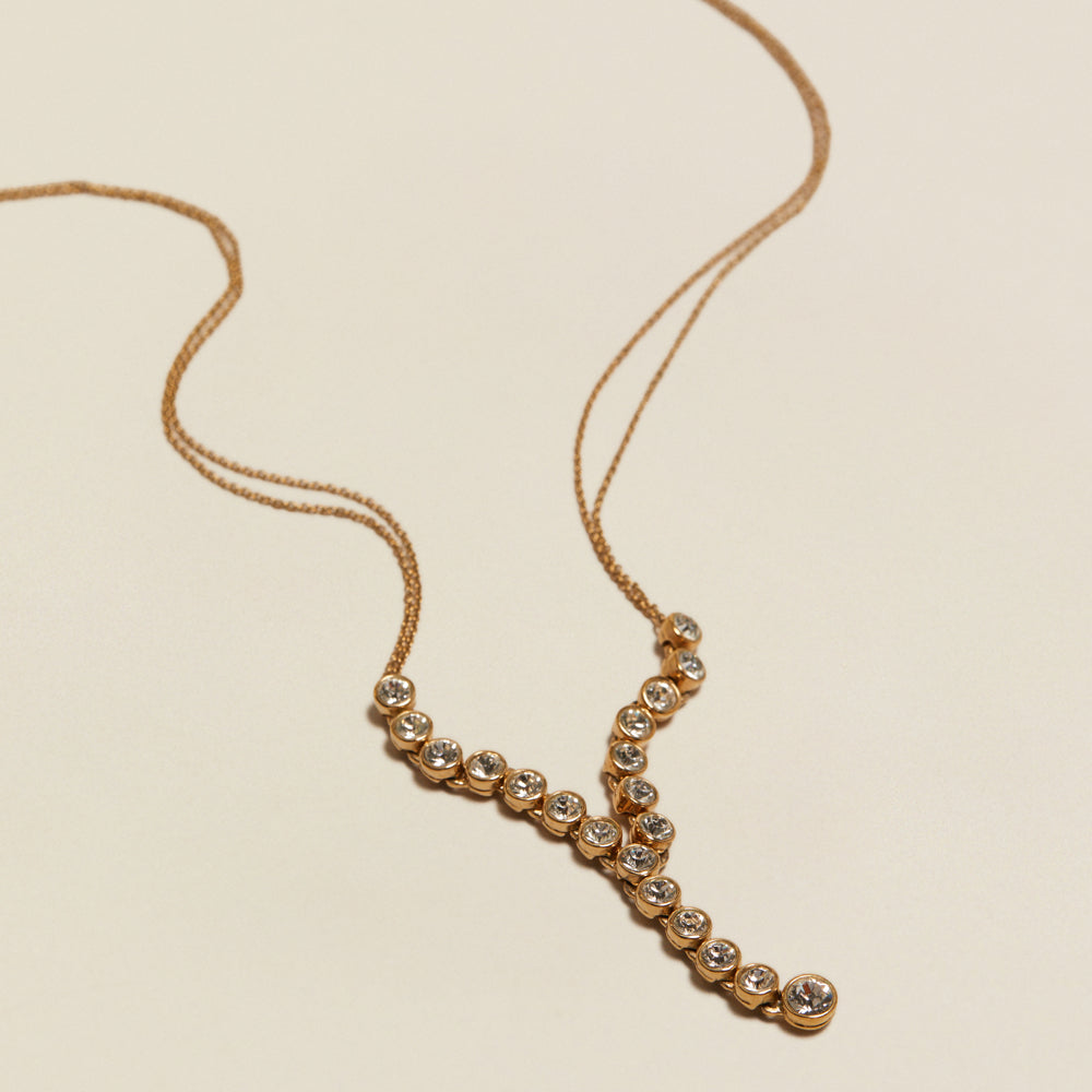 Necklace Other Default Vintage Fine Crystal Tennis Lariat Necklace Orelia Jewellery