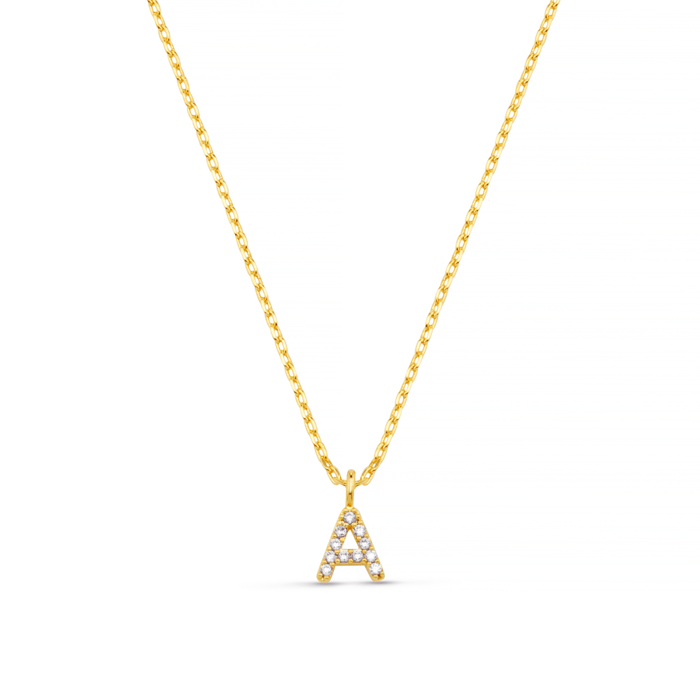 Necklaces A Pave Initial Charm Necklace Orelia Jewellery