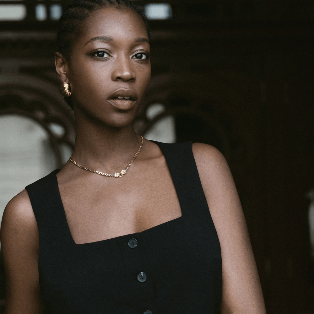 Necklaces Double Pave Panther Necklace Orelia Jewellery