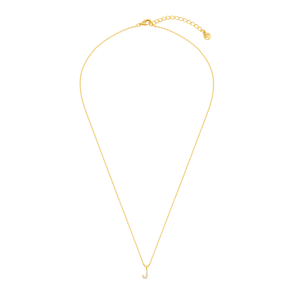 Necklaces J Pave Initial Charm Necklace Orelia Jewellery