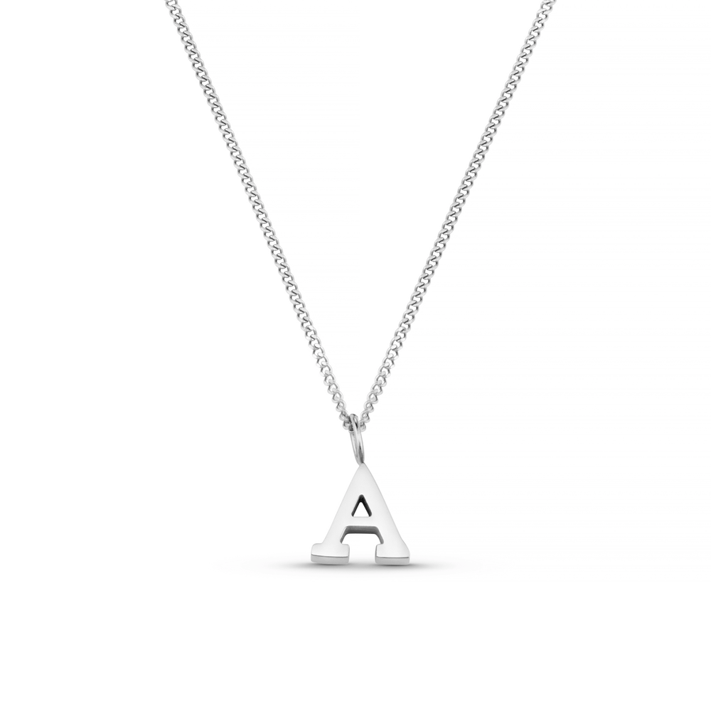 Necklaces LUXE A Initial Necklace - Silver Orelia Jewellery