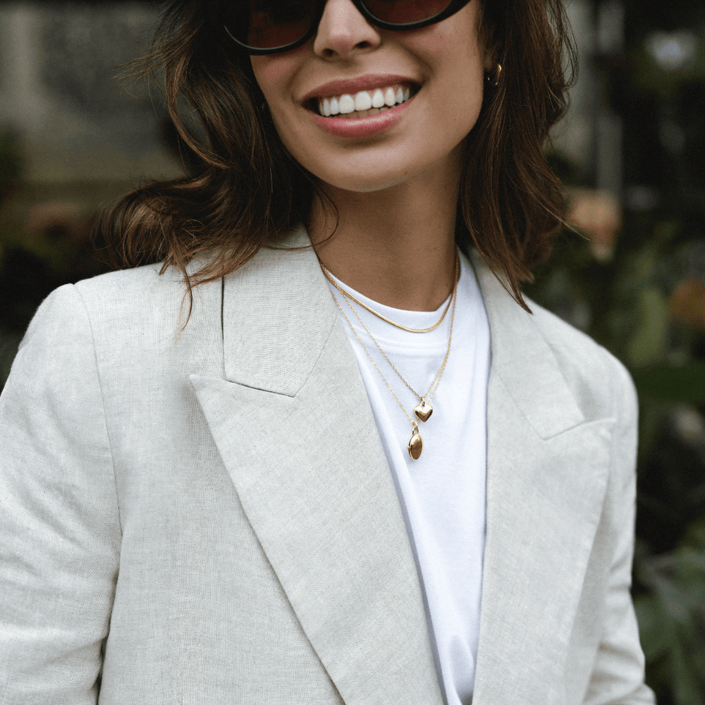 Necklaces LUXE Domed Heart Necklace - Gold Orelia Jewellery