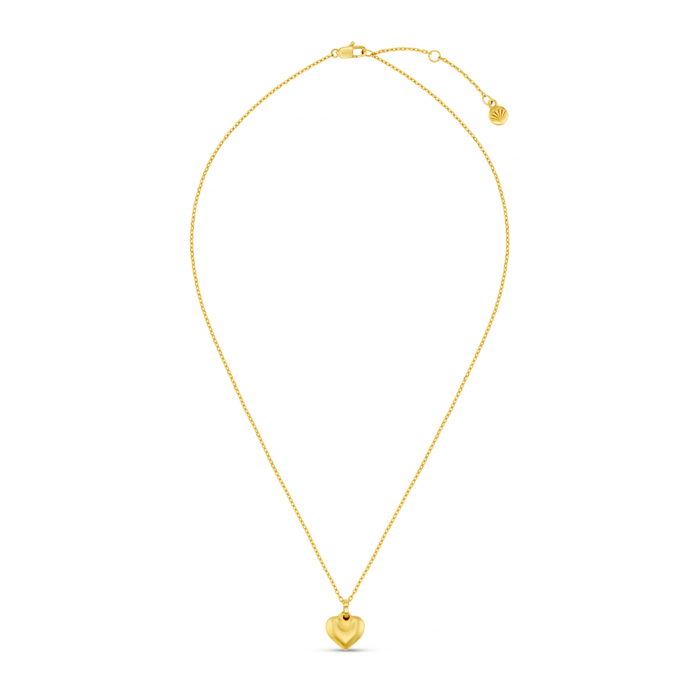 Necklaces LUXE Domed Heart Necklace - Gold Orelia Jewellery